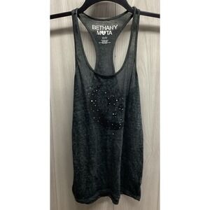 BETHANY MODA Women's (Size XS) Racerback Tank Top Scoop Neck Moon Sparkles